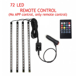 LED-auto jalavalgusti &uuml;mbritsev lamp USB juhtmevaba muusika kaugjuhtimispuldiga mitme režiimiga autode sisekujundusvalgustid 【72】（plug as the picture）RC