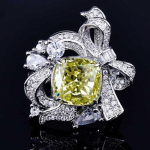 Sace Gems Klassikaline vibus&otilde;lme vasesulamist tsirkoonist s&otilde;rmus naiste ehted pulmalubaduse peokink Open &otilde;unaroheline v&auml;rv