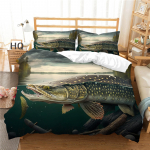3D Fishing Prinditud voodipesukomplekt Kalap&uuml;&uuml;gi tekikate Padjap&uuml;&uuml;r &Uuml;he-/kaheinimesevoodi t&auml;issuuruses tekikott pestav t&otilde;mblukk Kodukaunistus AU Double 180x210cm