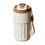 450 ml LED-temperatuuri n&auml;idik vaakum-isolatsiooniga veepudel BPA-vaba lekkekindel hoida k&uuml;lmas/soojas 12H kahekordse seinaga isolatsioonitass roostevabast terasest 450ML pruun