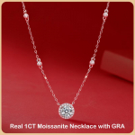 D-v&auml;rvi 100% t&otilde;eline 1CT Moissanite kaelakee naistele S925 Sterling h&otilde;betatud 18K kullaga peened ehted teemant kaelakeed 0.8CT