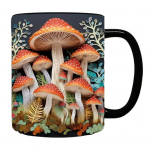 300 ml sile kohvikruus, 3D seeneprindiga kuumuskindel v&auml;rvikindel sile keraamika kaasaskantav l&otilde;hnatu toidukvaliteediga kontorik&ouml;&ouml;gikruus A