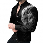 S&uuml;giskevadine meeste s&auml;rk 3D loomade prindiga statiivi krae pikkade varrukatega &uuml;herealine Slim Fit kardigann&ouml;&ouml;bid Pehme hingav meeste &auml;ris&auml;rk XL tumepunast v&auml;rvi