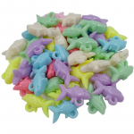 100 tk kaelakee k&auml;ev&otilde;ru aksessuaarid s&uuml;damest plastikust ripats ehete valmistamiseks DIY segatud kommid v&auml;rvilised akr&uuml;&uuml;lhelmed lahtised helmed v&auml;rvilised loomingulised 5