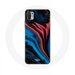 &Uuml;mbris Xiaomi Redmi Note 10T 5G abstraktse tekstuuriga sinine must punane