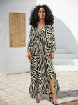 EDOLYNSA Plus Size Kaftan Bohemian Printed Suvine Long Beach Kleit Naiste Kodur&otilde;ivad Riietus Ujumiskost&uuml;&uuml;m Cover Up Loose Caftan One Size valge