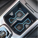 Non-slip Interior cup mat door gate slot pad for renault koleos for Samsung QM6 2016 2017 2018 &ge;10,<15 sinine