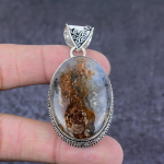 Natural Boulder Chrysoprase Gemstone 925 Sterling Silver Gift Pendant 2.29 p8q71