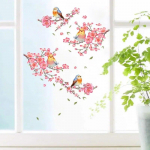 Birds Branch Window Clings mittekleepuvad vin&uuml;&uuml;lkleebised Kaunid klaasist kleebised