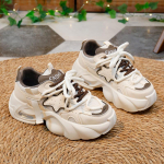 Naiste suvised hingavad v&otilde;rktossud Mugavad n&ouml;&ouml;riga jooksujalatsid PU-nahast paksu platvormiga k&otilde;ndimisjalatsid libisemiskindlad tennised naistele 35 valge