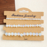 3tk/komplekt Naturaalsed ahhaatid, kivist venivad k&auml;ev&otilde;rud 4 6 8 mm helmed mitmekihilised k&auml;ev&otilde;rukomplektid naistele meestele jooga parim s&otilde;ber ehted