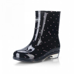 Vihmasaapad Naiste keskmise toruga vihmasaapad Mood Veejalatsid Vesisaapad Veekindlad Kummist jalan&otilde;ud Jalatsid K&ouml;&ouml;k 41 must