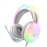 ONIKUMA RGB helendav juhtmega m&auml;nguk&otilde;rvaklapid Subwoofer stereo HD m&uuml;rasummutusega mikrofoniga m&auml;ngimiseks Mugav kandmine K&otilde;rvaklapid Peakomplekt valge