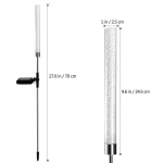 P&auml;ikeseenergial t&ouml;&ouml;tav akr&uuml;&uuml;lvarras, maapinnale paigaldatav valgusti, muruvalgusti, maastikuvalgusti, p&auml;ikeseenergial t&ouml;&ouml;tav mullivalgusti, akr&uuml;&uuml;lkristallvarras OPP bag (1 piece)