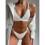 Seksikas naiste ujumistrikoo Naiste bikiinid Push Up bikiinikomplekt Brasiilia ujumisriided Solid Biquini ujumiskost&uuml;&uuml;m ujumiskost&uuml;&uuml;m rannariided L must