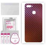 apgo skin sticker film foil vinyl for the BACK compatible with Oppo F9 (F9 Pro), scratch-resistant, easy to install - Carbon Chameleon CAKA5