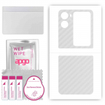 apgo Protective Skin Sticker for the back compatible with Oppo Find N2 Flip, Wrap Film, Foil, Vinyl - Pattern Transparent Carbon