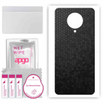 apgo Protective Skin Sticker for the back compatible with Xiaomi CC11, Wrap Film, Foil, Vinyl - Pattern Black Honeycomb