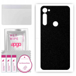 apgo Protective Skin Sticker for the back compatible with Motorola Moto G Pro, Wrap Film, Foil, Vinyl - Pattern Matte Black