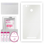 apgo Protective Skin Sticker for the back compatible with Kruger&Matz Flov 4 Plus, Wrap Film, Foil, Vinyl - Pattern Matte Transparent