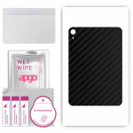 apgo Protective Skin Sticker for the back compatible with Apple iPad mini (2021), Wrap Film, Foil, Vinyl - Pattern Carbon Black