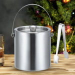 Ice Bucket Kahekordse seinaga kuubikuvann kaane ja tangidega s&ouml;&ouml;gitoa jaoks 1.6L