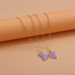 1 paar Beauty Butterfly ripatsiga kaelakeed naistele T&uuml;drukutele Eriline kingitus emale t&uuml;trele Peened ketid kaelakeed &otilde;ele s&otilde;brale 1