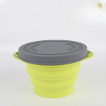 Outdoor Travel Silikoonist kokkupandav kauss Travel kaasaskantav sisset&otilde;mmatav kiirnuudlikauss lastele &otilde;ues pikniku l&otilde;unakarp kaanega 800ml