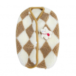 Lemmiklooma mantel multika nuku mustriga pehme pestav tr&uuml;kiga riietus kerge rombikujuline v&otilde;rk L pruun