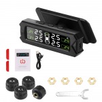 tire Pressure Monitoring System Tyre Pressure Sensor Temperature Warning Auto Security Alarm Car TPMS Solar Power External Sensor