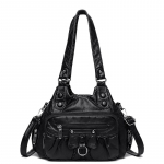 Ema kott PU-pestud nahast &otilde;lakott must