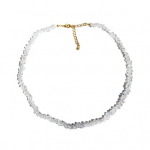 Naiste kaelakee Mitmetahuline l&otilde;ikamine kunstkristallklaasist reguleeritava pikkusega pikendatud kaelaga Ehted Lady Choker kaelakee valge