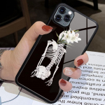 Radioloogiline inimorganite muster Telefoni korpus Kummi iphone jaoks 11 12 13 Pro max Mini XS 8 7 6 6S Plus X SE 2020 XR k&otilde;vad kaaned iphone XS MAX