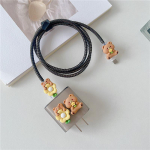 1 komplekt Cartoon Kaabli kaitsekate Kawaii Loomalaadija Kaablikaitse Komplekt Armas 18/20W juhtmega laadija andmekaabli liinikaitse