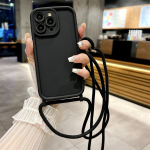 Telefoni&uuml;mbris iPhone 14 13 15 Pro Max 12 11 X XR XS 7 8 Plus SE 2020 2022 Crossbody reguleeritava paela rihma k&ouml;ie pehme kate jaoks iPhone 12
