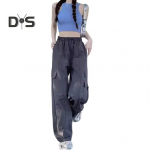 Naiste kaubap&uuml;ksid elastsed k&otilde;rge v&ouml;&ouml;kohaga reguleeritav n&ouml;&ouml;riga pikad p&uuml;ksid &uuml;hev&auml;rvilised laia s&auml;&auml;rega mitme taskuga spordip&uuml;ksid S hall