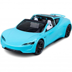 1/24 Tesla Roadsteri survevalatud m&auml;nguauto, sulamist survevalatud automudel, tulega tagasit&otilde;mmatavad s&otilde;idukid, Roadsteri mudelauto m&auml;nguasi lastele s&uuml;nnip&auml;evakingitus 1/24-Size:19.7*8*5.3cm