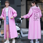 Naiste vihmamantel Veekindel n&ouml;&ouml;p Stiilne pikk jakk vihmamantel 2XL vihmamantel naistele kapuutsiga pluss vihmariietega L oranž