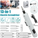 13-&uuml;hes elektriline kruvikeeraja puurikomplekt Mini multifunktsionaalne juhtmeta laetav elektrit&ouml;&ouml;riist 13pcs/set