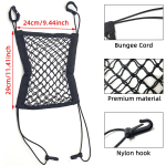 1 tk universaalne elastne pol&uuml;estrist auto veoauto istme v&otilde;rgust hoiukott koos konksuga istmete vahel Korraldaja hoidiku tasku valge