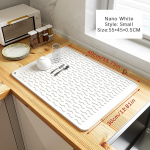 Silikoonist n&otilde;udekuivatusmatt Kuumakindel kokkupandav libisemiskindel n&otilde;ude &auml;ravoolumatt K&ouml;&ouml;gi t&ouml;&ouml;pinna tilgaaluse valamupadi 40X30cm valge