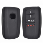 Silikoonist kaugjuhtimispuldi v&otilde;tmekarp Fob kest Kate Nahk Hoidik 4 nuppu Acura MDX 2016 - 2019 jaoks must