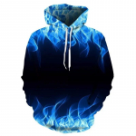 Naljakad 3D leegiprintiga kapuutsiga pusad meestele, moetrend, Harajuku t&auml;navamood, s&uuml;gis, uued s&auml;rgid, &uuml;lem&otilde;&otilde;duline pullover, y2k riided XS