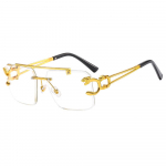 Mood Punk P&auml;ikeseprillid Klassikalised gradientvarjud Prillid UV400 Ruudukujulised raamita Cut Edge P&auml;ikeseprillid V&auml;listingimustes kasutatavad p&auml;ikesekaitseprillid