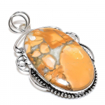 Malinga Jasper Gemstone Handmade 925 Sterling Silver Jewelry Pendant 2.68 n2i73