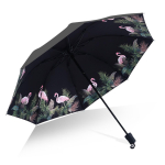 Creative Umbrella Flamingo Black Glue Clear Umbrella UV-vastane p&auml;ikesevari Umbrella Naine p&auml;ikesekaitse reklaam Vihmavari