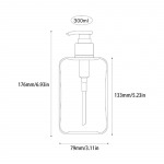 L&auml;bipaistev ruudukujuline seebi dosaator, pumbaga kreemipudel Vannitoa vedeliku vedelseebi jaotur, korduvt&auml;idetav Emp 300ml