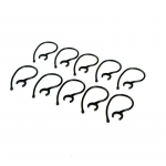 10 tk universaalsed 8 mm k&otilde;rvakonksud Bluetooth-peakomplekti vastuv&otilde;tja klambrihoidja jaoks must