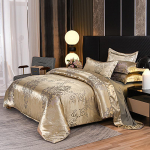 Kodutekstiil Euroopa Satiin Jacquard (Neljaosaline komplekt Kolmeosaline komplekt) Tekikate voodilina Padjap&uuml;&uuml;r &Uuml;heinimesevoodi kaheinimesevoodi voodipesu 2.0m bed quilt cover 220*