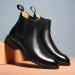 S&uuml;gis Talv Meeste Vabaaja L&uuml;hike Saabas K&otilde;rge S&auml;&auml;rega Kingad Meeste Klassikalised Elegantsed Retro Nahast Chelsea Saapad Meeste Pahkluu Saabas 35 must